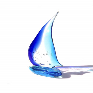 Murano glass saliboat sculpture