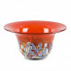 Venice centerpiece in red glass of modern design