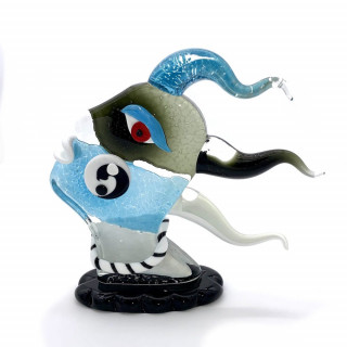 Murano glass head sculpture