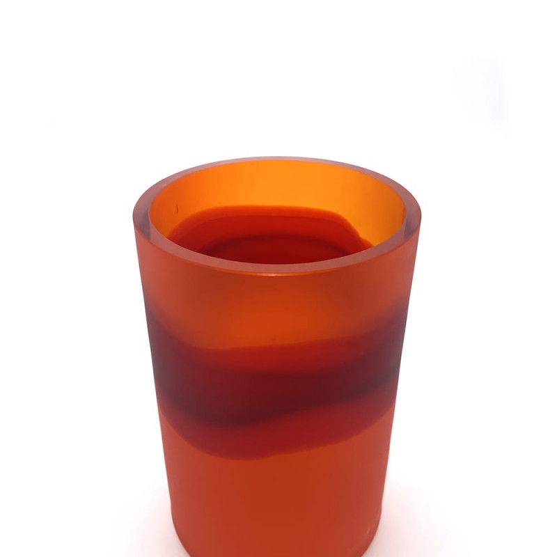 Orange handmade glass