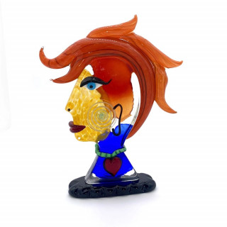 Scultura in vetro di Murano nello stile di Picasso