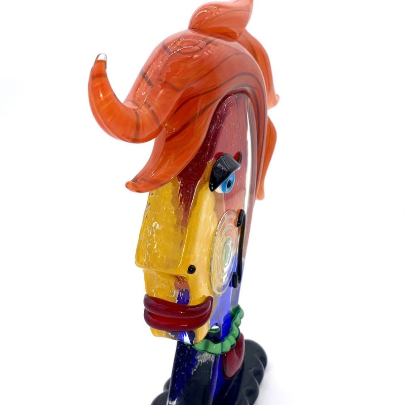 Hand decorated glass sculpture