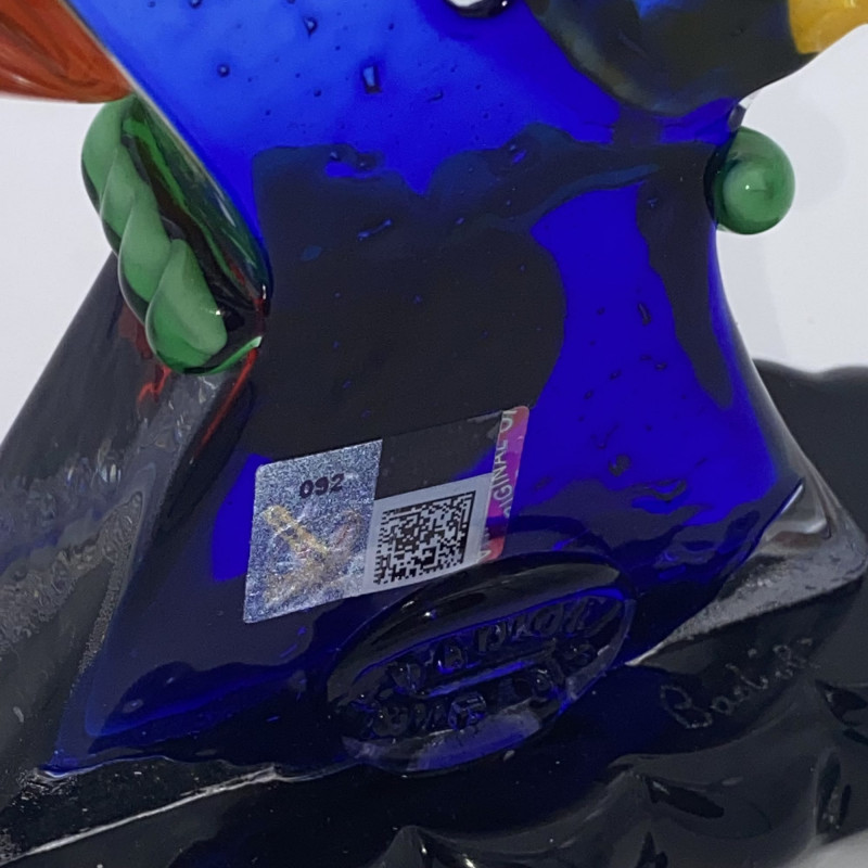 Scultura di testa femminile in vetro Made in Italy