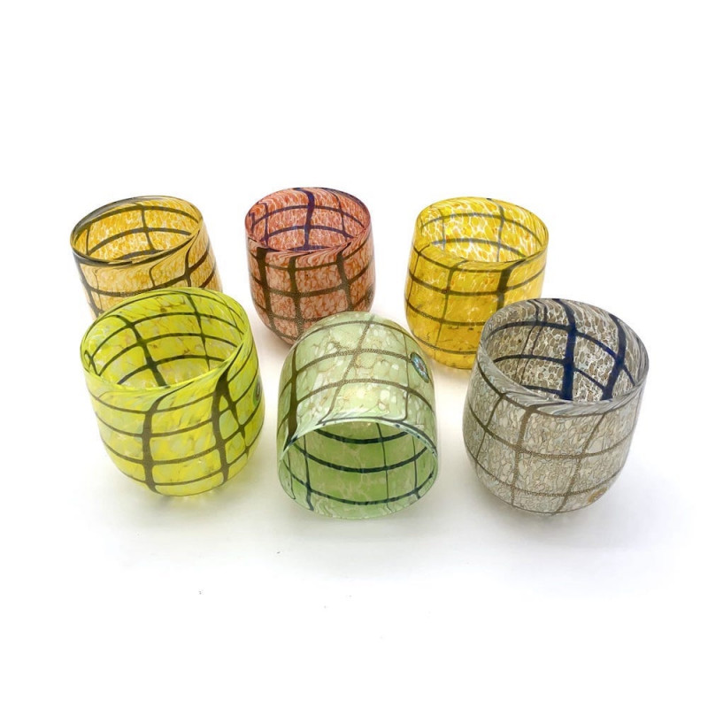 set di bicchieri in vetro di Murano