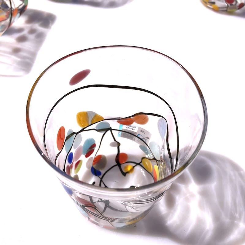 PICASSO colored spotted crystal tumblers