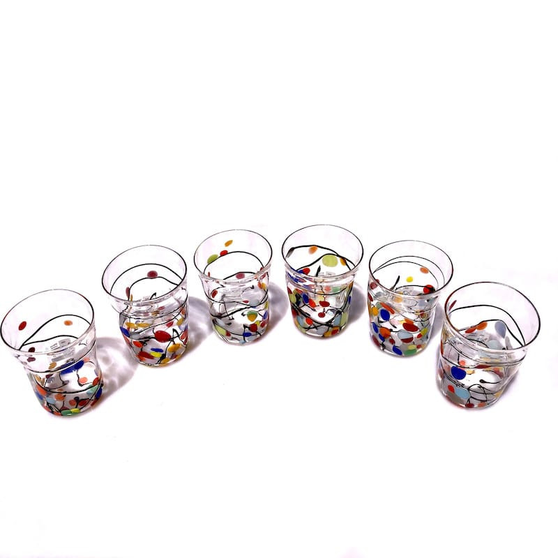 elegante set di bicchieri in vetro idea regalo