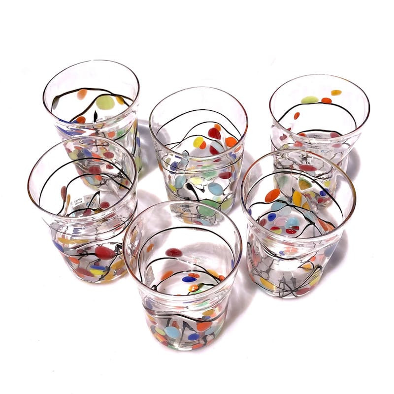 Murano drinking glasses set