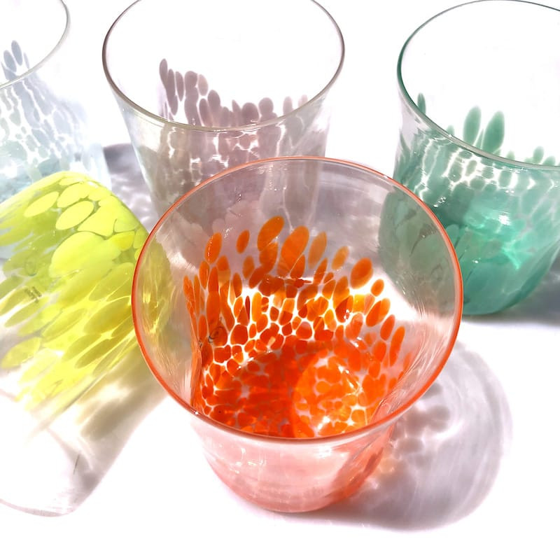 set di bicchieri in vetro veneziano idea regalo di lusso