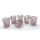 Murano drinking glasses set pink