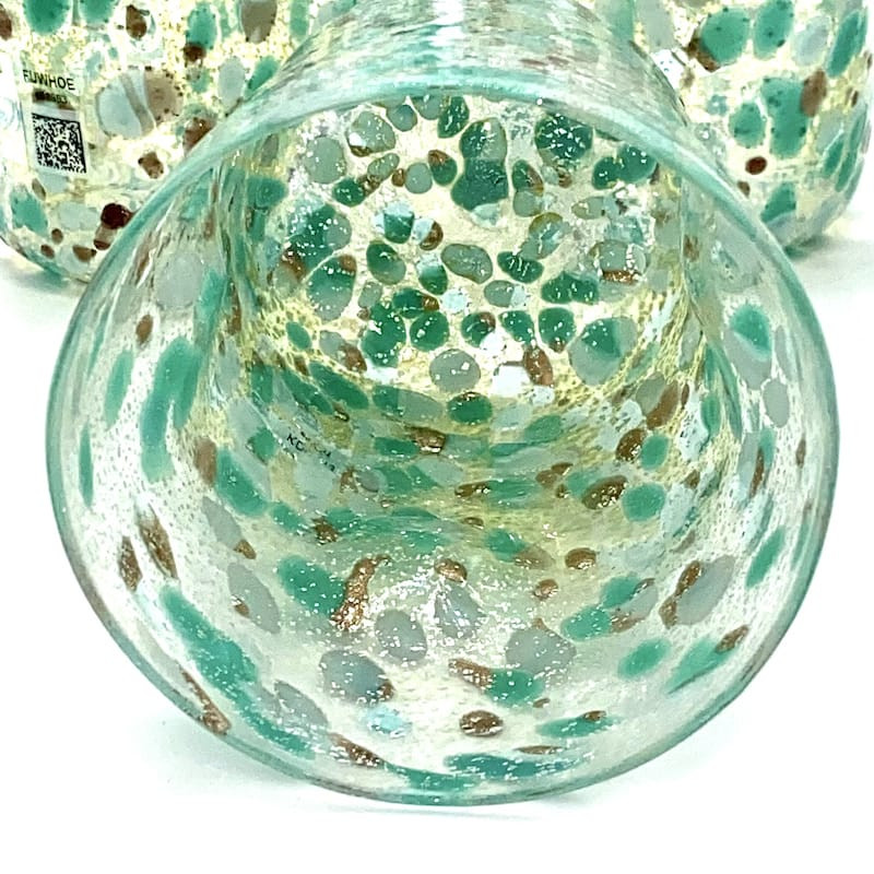 bicchieri decorativi in vetro di Murano colorato