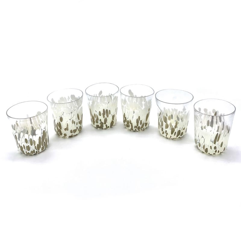 Blown-glass handcrafted drinking glasses Made in Italy
