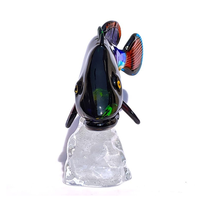 Modern blown-glass fish sculpture Made in Italy