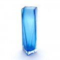 TULIP light blue modern Murano glass vase