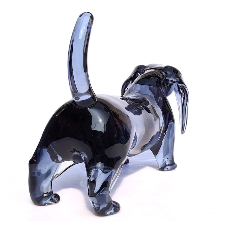 Dachshund glass sculpture Made in Italy