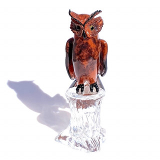 Murano glass owl sculpture