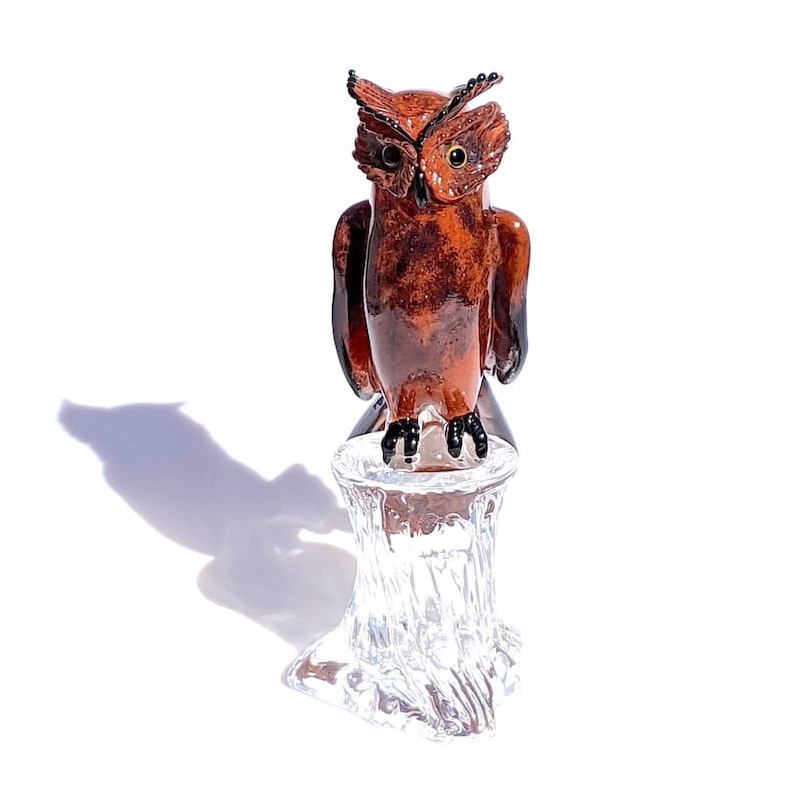 Murano glass owl sculpture