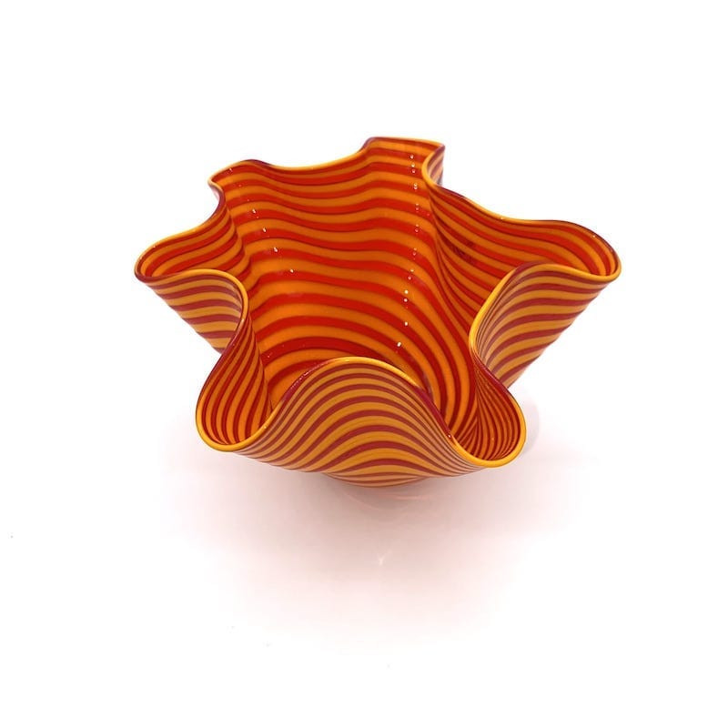 FIAMMA orange stripes decorative bowl