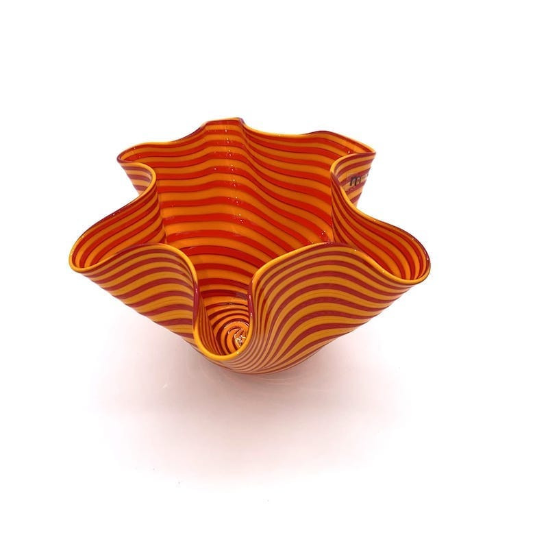 FIAMMA orange stripes decorative bowl