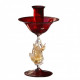 red and gold candle holder