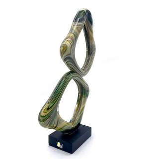 scultura di design decorativa con base cilindrica