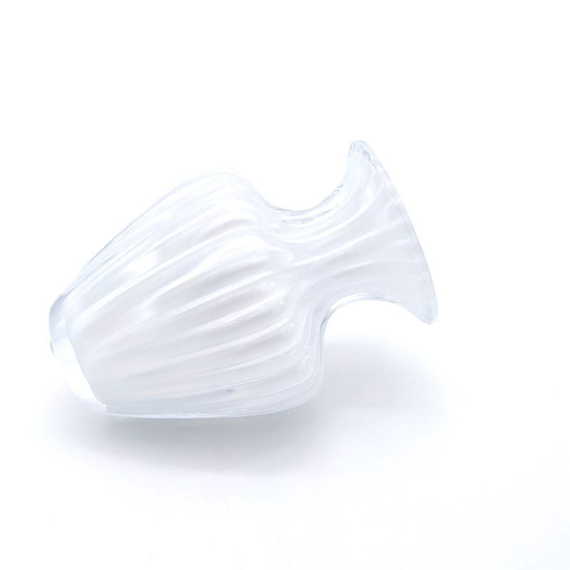 Elegant white glass vase