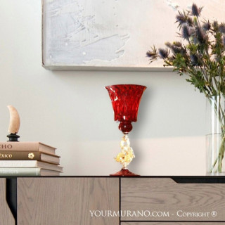 luxury elegant goblet with gold decoration