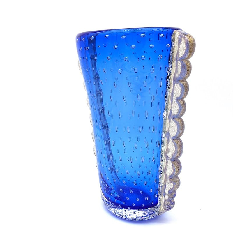 SKYLER blue classic glass vase