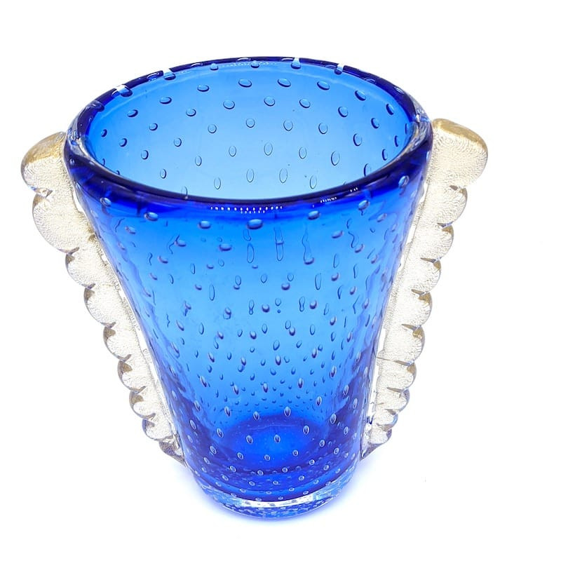 SKYLER blue classic glass vase