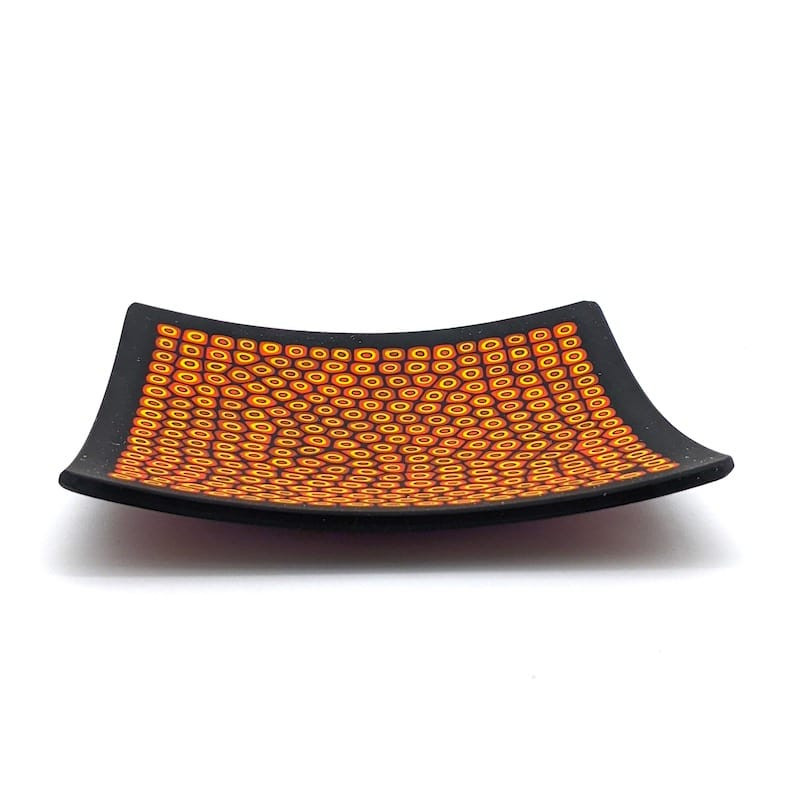 FRAME black orange decorative small plate