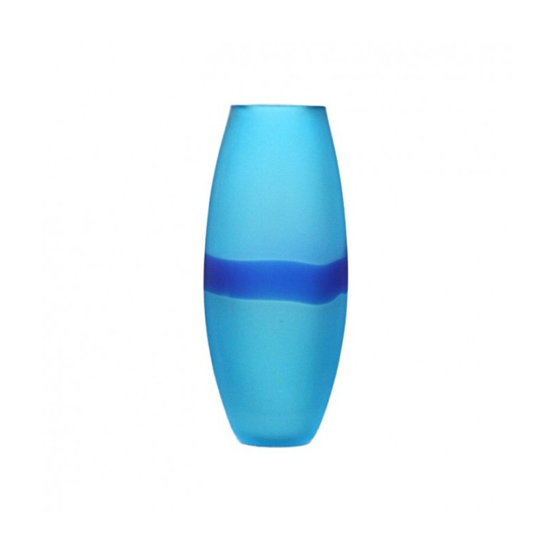 blue light blue murano vase