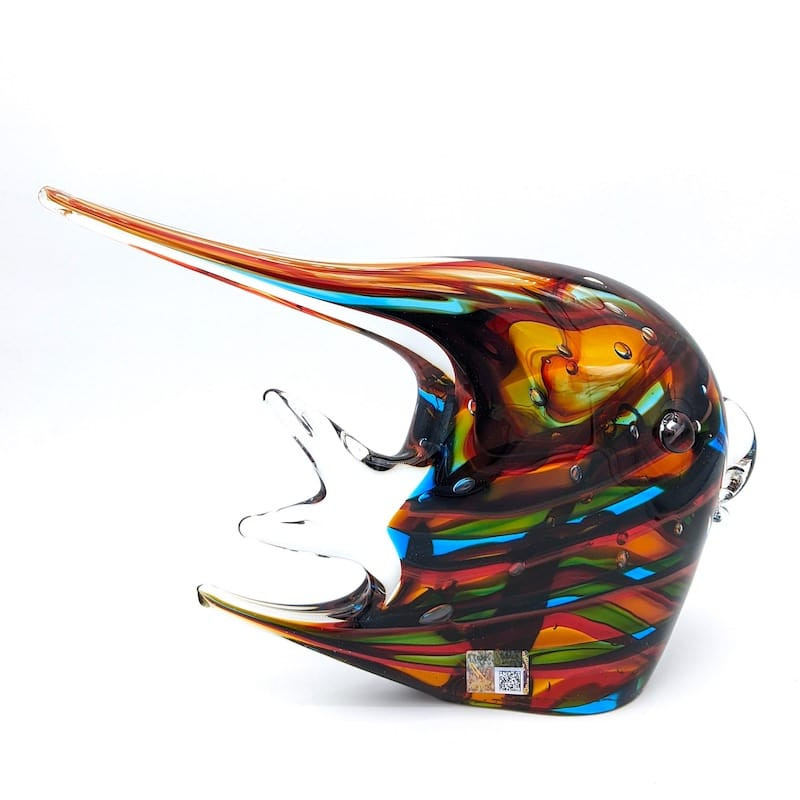 scultura di pesce decorativa moderna multicolore