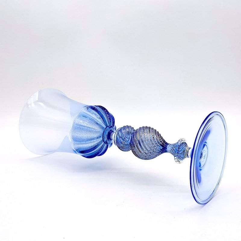 PISANO Calice decorativo acqua con stelo decorato