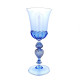 Venetian goblet in blue glass handmade