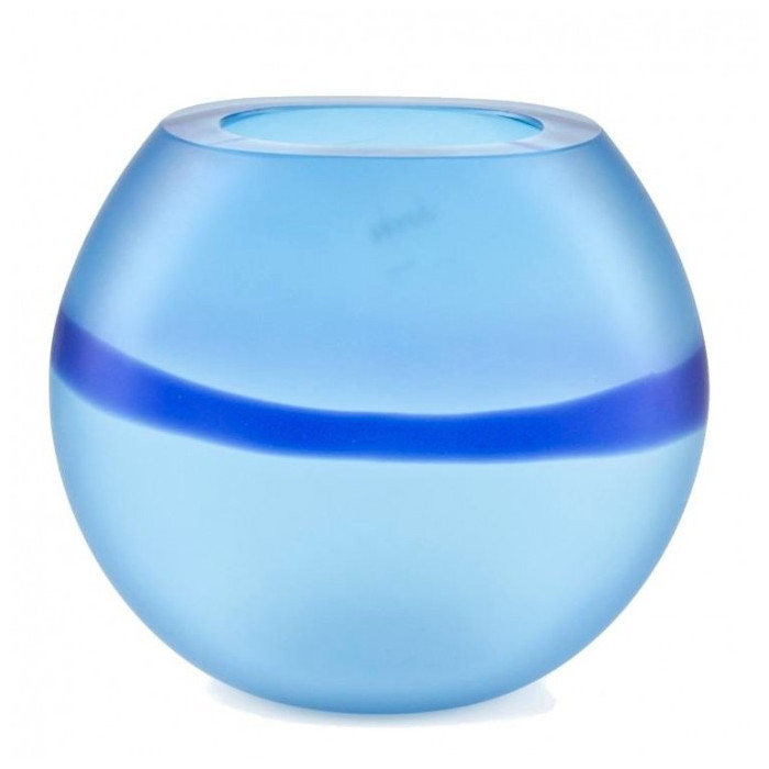 blue murano glass vase