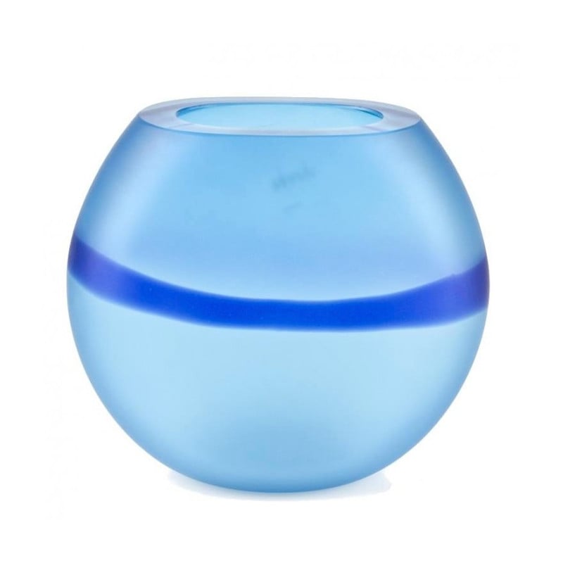 blue murano glass vase