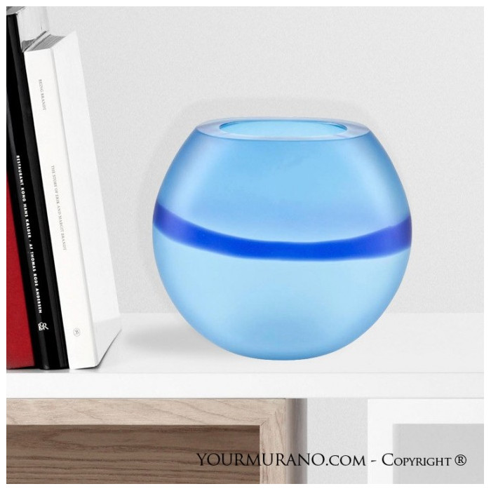 modern venetian vase blue