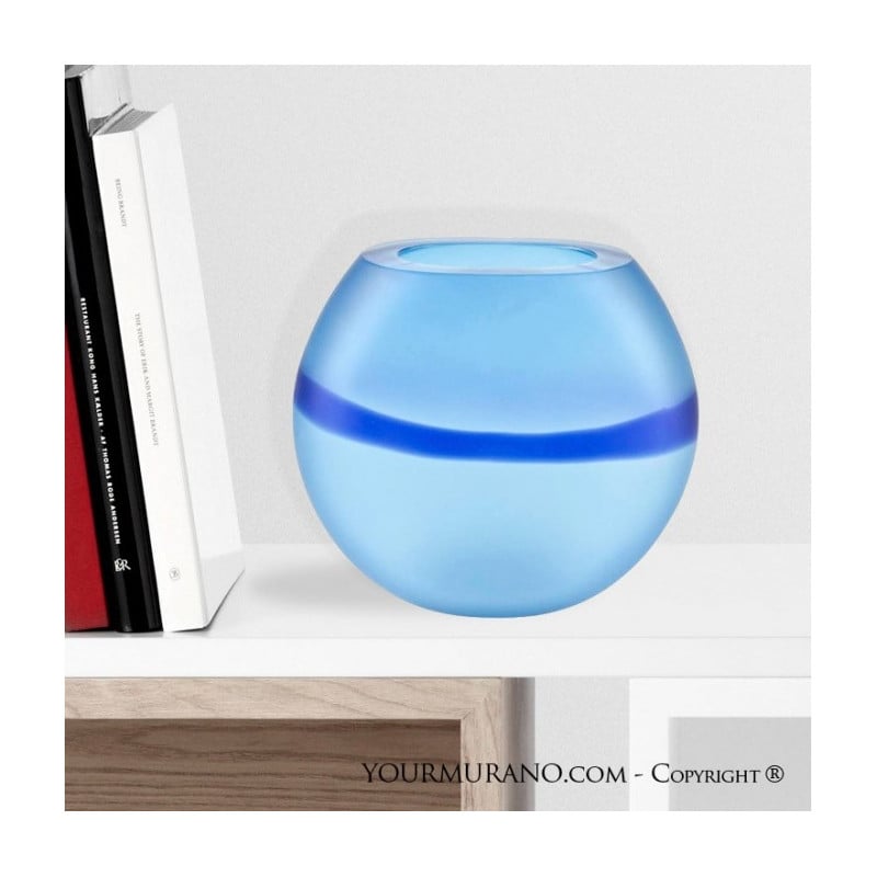 modern venetian vase blue