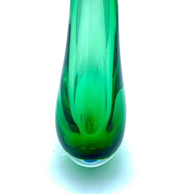 STILLA vaso artistico a goccia verde