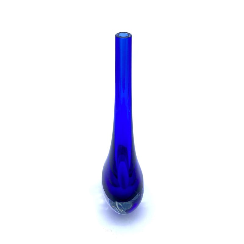 Vaso Blu Vetro di Murano Soffiato