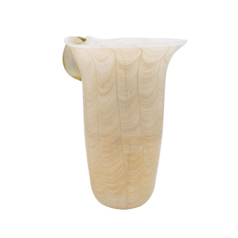MYA Vaso classico di Murano in vetro bianco soffiato
