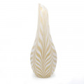 MOOREA white gold leaf decor elegant vase