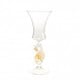 Venezia calice in vetro trasparente con dettagli oro