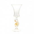 BOTTICELLI Collectible crystal goblet with gold leaf