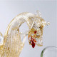 Venetian goblet in clear glass handmade with dragon decor