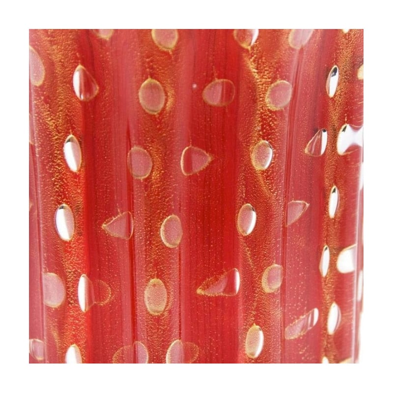 decorazione vaso alto rosso e oro