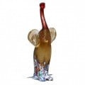 ANNONE Scultura elefante oro e murrine