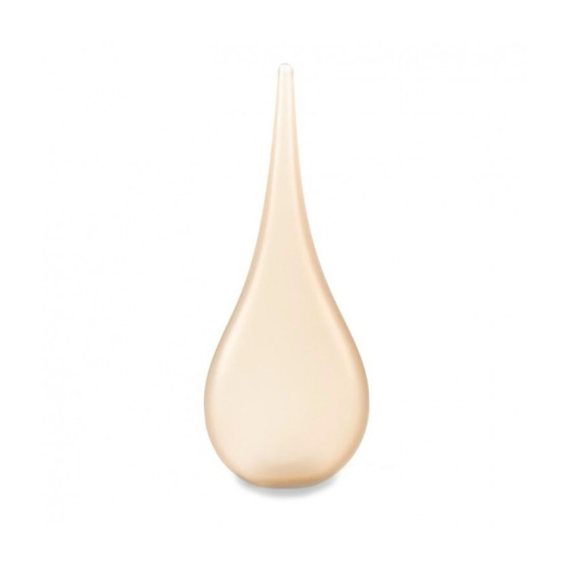 Venetian amber glass drop vase elongated