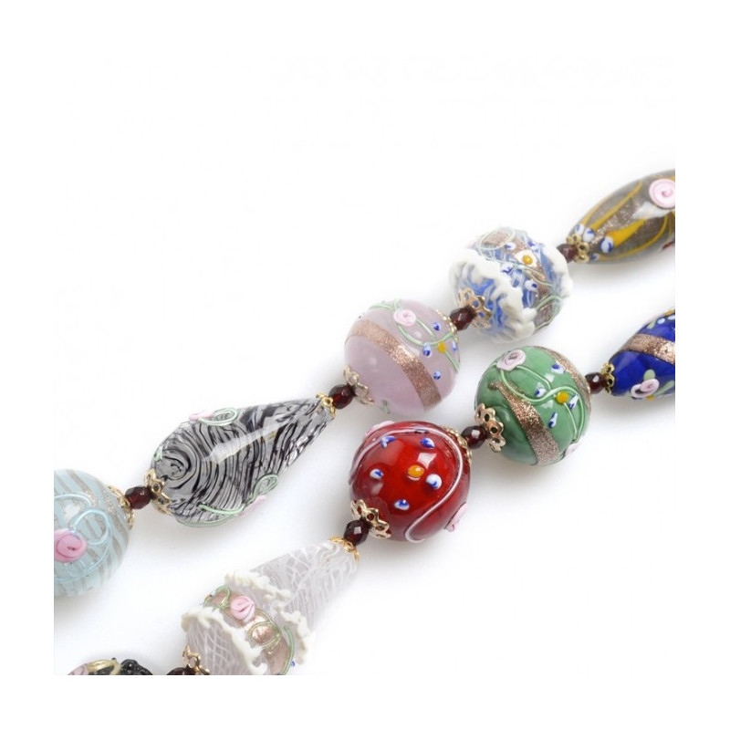 Murano necklace with handcrafted beads