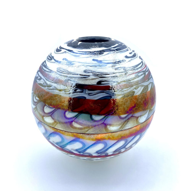 ZAIRE venetian glass vase round shape