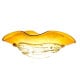 FLOUNDER Amber and crystal artistic fruit bowl